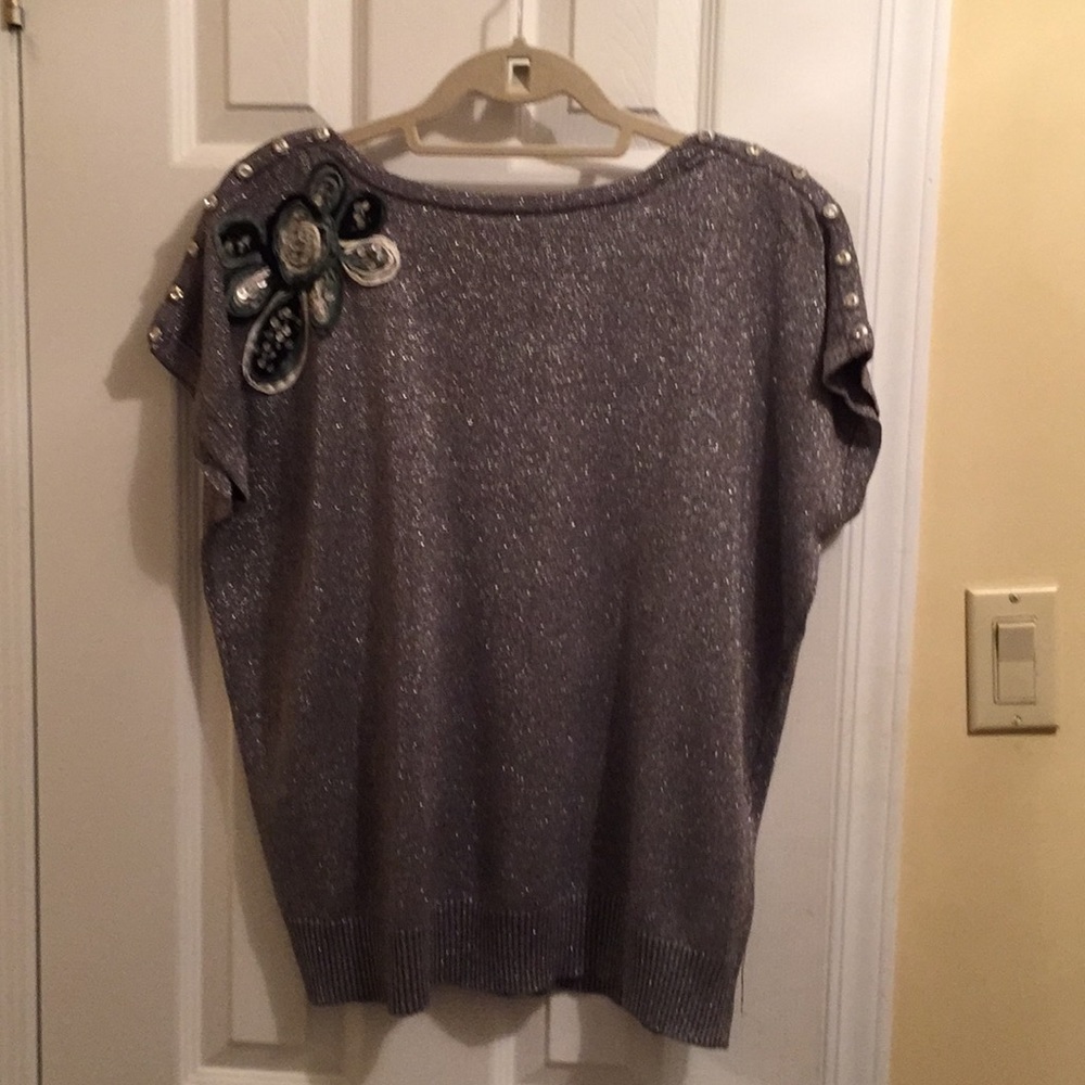 Silver Blouse by Joseph A. Size XL